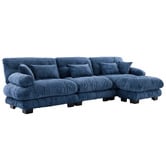 Cassington Home Rizalino 4 Seater Modular Sofa &amp; Ottoman Set