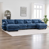 Cassington Home Rizalino 5 Seater Modular Sofa &amp; Ottoman Set
