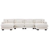 Cassington Home Rizalino 5 Seater Modular Sofa &amp; Ottoman Set