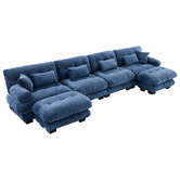 Cassington Home Rizalino 5 Seater Modular Sofa &amp; Ottoman Set