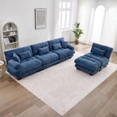 Cassington Home Rizalino 5 Seater Modular Sofa &amp; Ottoman Set
