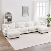 Cassington Home Rizalino 5 Seater Modular Sofa &amp; Ottoman Set
