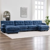 Cassington Home Rizalino 5 Seater Modular Sofa &amp; Ottoman Set