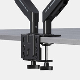 Cassington Home Harley Adjustable Dual Monitor Arm with Desk Clamp