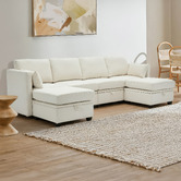Cassington Home Juno 4 Seater Modular Sofa &amp; Ottoman Set