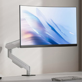 Cassington Home Harley Adjustable Single Monitor Arm with Desk Clamp