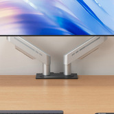 Cassington Home Harley Adjustable Dual Monitor Arm with Desk Clamp