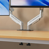 Cassington Home Harley Adjustable Dual Monitor Arm with Desk Clamp