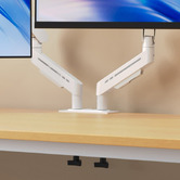 Cassington Home Harley Adjustable Dual Monitor Arm with Desk Clamp