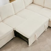 Cassington Home Eviana 6 Seater King Single Modular Sofa Bed &amp; Ottoman Set