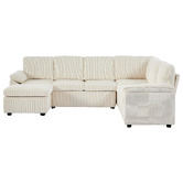 Cassington Home Eviana 6 Seater King Single Modular Sofa Bed &amp; Ottoman Set