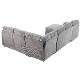Cassington Home Eviana 6 Seater King Single Modular Sofa Bed &amp; Ottoman Set