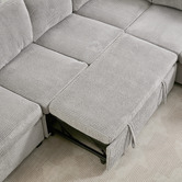Cassington Home Eviana 6 Seater King Single Modular Sofa Bed &amp; Ottoman Set