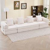 Cassington Home Fleur 3 Seater Double Modular Sofa Bed