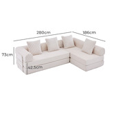 Cassington Home Fleur 3 Seater Double Modular Sofa Bed