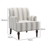 Cassington Home Grecia Striped Accent Chair