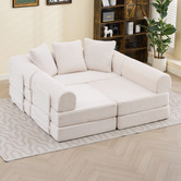 Cassington Home Fleur 3 Seater Double Modular Sofa Bed