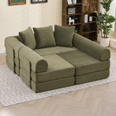 Cassington Home Fleur 3 Seater Double Modular Sofa Bed