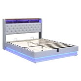 Cassington Home Lawrence Gas Lift Storage Bed with LED