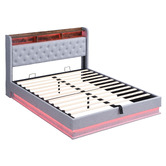 Cassington Home Lawrence Gas Lift Storage Bed with LED