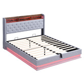 Cassington Home Lawrence Gas Lift Storage Bed with LED