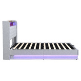 Cassington Home Lawrence Gas Lift Storage Bed with LED