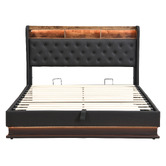 Cassington Home Lawrence Gas Lift Storage Bed with LED