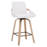 Cassington Home 66cm Lucinda Chenille Swivel Bar Stools