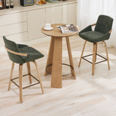 Cassington Home 66cm Lucinda Chenille Swivel Bar Stools