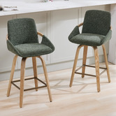 Cassington Home 66cm Lucinda Chenille Swivel Bar Stools