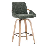 Cassington Home 66cm Lucinda Chenille Swivel Bar Stools