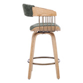 Cassington Home 66cm Livia Chenille Swivel Bar Stools