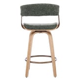 Cassington Home 66cm Livia Chenille Swivel Bar Stools