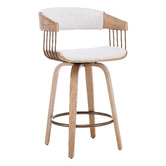 Cassington Home 66cm Livia Chenille Swivel Bar Stools
