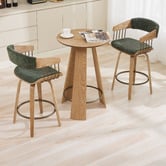 Cassington Home 66cm Livia Chenille Swivel Bar Stools