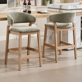Cassington Home 67cm Jade Chenille Bar Stools