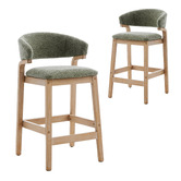 Cassington Home 67cm Jade Chenille Bar Stools