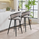 Cassington Home 74cm Dashiell Upholstered Bar Stools