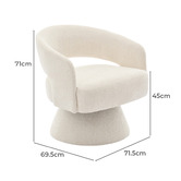 Cassington Home Nylah Chenille Swivel Armchair
