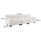 Cassington Home Rizalino 4 Seater Chenille Modular Sofa