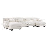 Cassington Home Rizalino 5 Seater Modular Sofa &amp; Ottoman Set