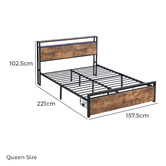 Cassington Home Linford Bed with LED &amp; Drawers