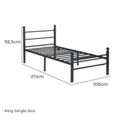 Cassington Home Braulio Bed with LED &amp; Charging Station