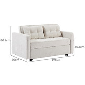 Cassington Home Iya 2 Seater King Single Chenille Sofa Bed