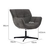 Cassington Home Harrison Swivel Accent Chair