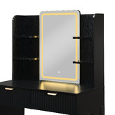 Cassington Home 2 Piece Tetia LED Dressing Table &amp; Stool Set