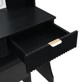 Cassington Home 2 Piece Tetia LED Dressing Table &amp; Stool Set