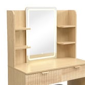 Cassington Home 2 Piece Tetia LED Dressing Table &amp; Stool Set