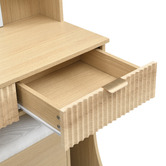 Cassington Home 2 Piece Tetia LED Dressing Table &amp; Stool Set