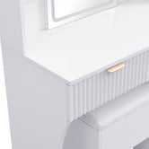 Cassington Home 2 Piece Tetia LED Dressing Table &amp; Stool Set